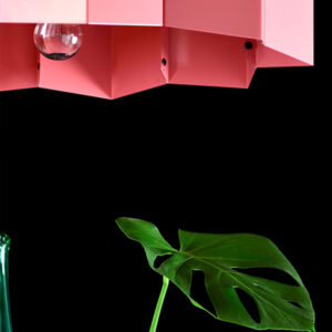 Lampa wisząca stalowa STAR różowa LGH0535