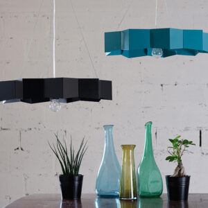 Lampa wisząca stalowa STAR turkusowa LGH0533