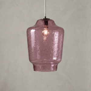 Lampa wisząca szklana BEE różowa LGH0491