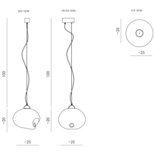 Lampa wisząca MEDUSE imperial topaz LGH0258