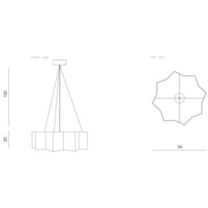 Lampa wisząca stalowa STAR big koralowa LGH0545