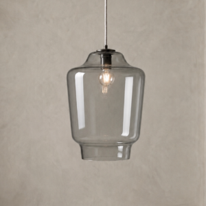 Lampa wisząca szklana BEE szara LGH0492