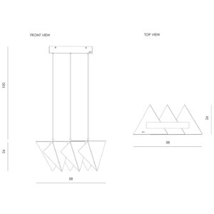 Lampa wisząca TRIO czarna LGH0770 - 16 - gie el