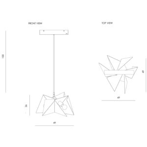 Lampa wisząca HANA czarna LGH0760 - 13 - gie el