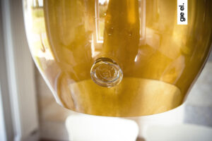 Lampa wisząca szklana BEE small miodowa LGH0060 - 1 - gie el