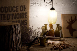 Lampa wisząca szklana BEE small miodowa LGH0060 - 5 - gie el