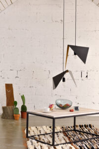 Lampa wisząca DUO BIRD I czarno rdzawa LGH0640 - 4 - gie el