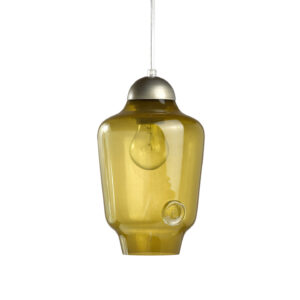 Lampa wisząca szklana BEE small oliwkowa LGH0062 - gie el