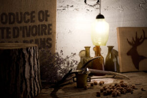 Lampa wisząca szklana BEE small oliwkowa LGH0062 - 2 - gie el