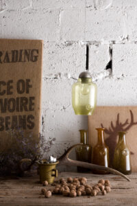 Lampa wisząca szklana BEE small oliwkowa LGH0062 - 3 - gie el