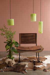 Lampa wisząca szklana NEO II limonkowa LGH0411 - 3 - gie el