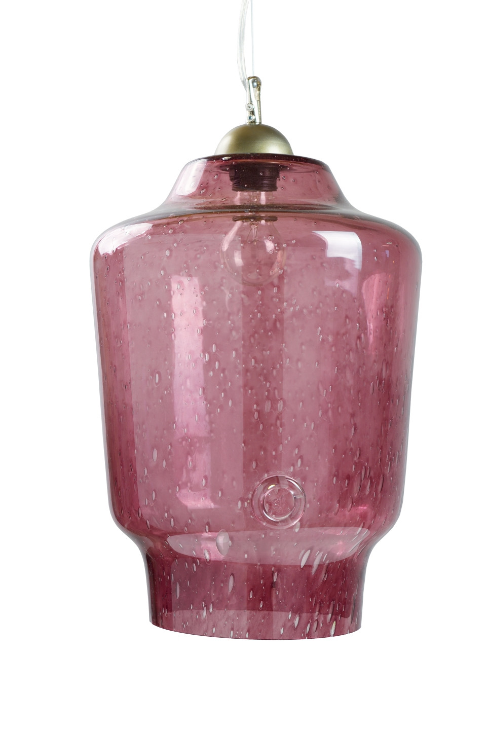 Lampa wisząca szklana BEE różowa LGH0491 - 1 - gie el