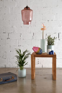 Lampa wisząca szklana BEE różowa LGH0491 - 6 - gie el