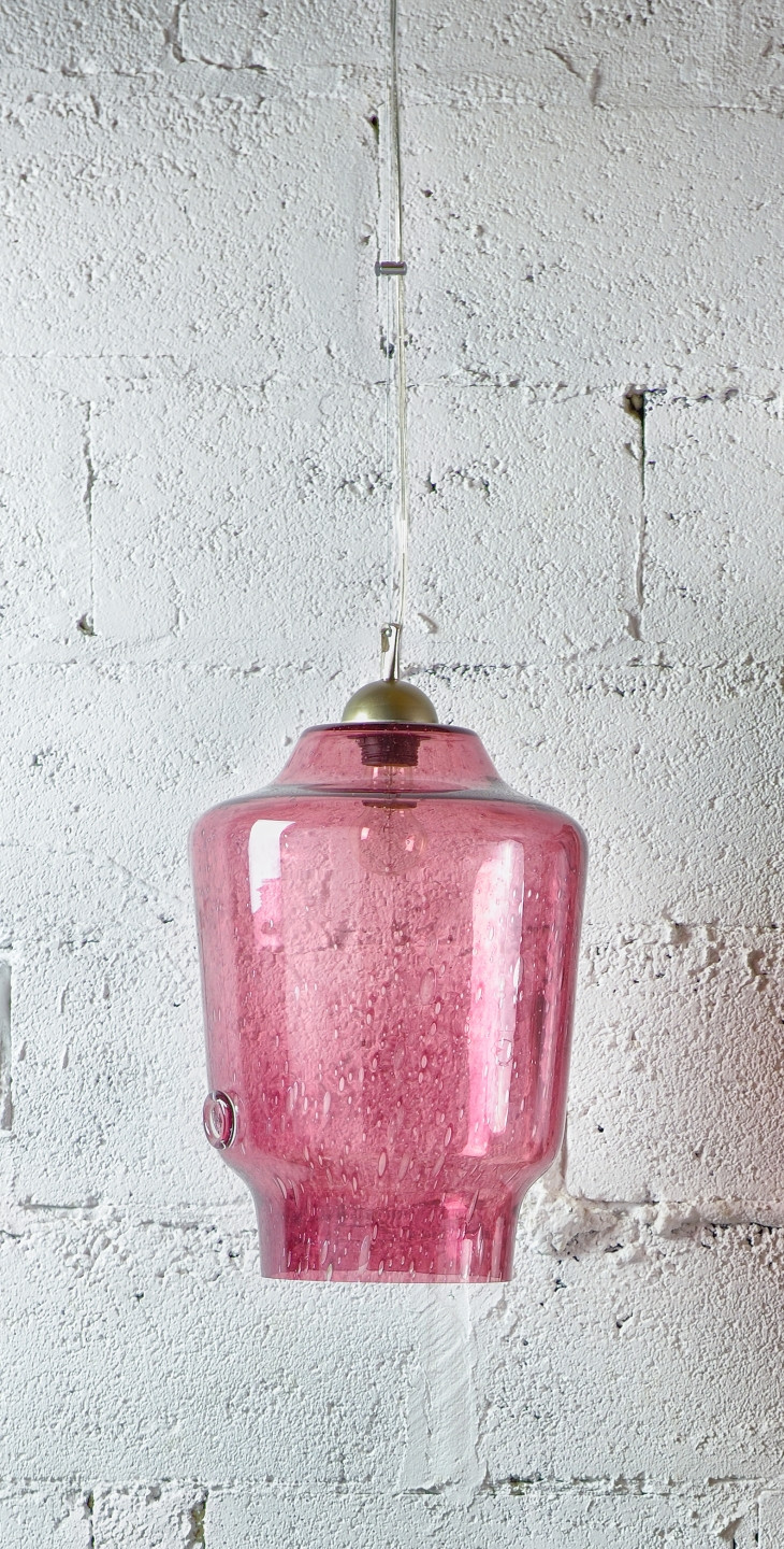 Lampa wisząca szklana BEE różowa LGH0491 - 8 - gie el