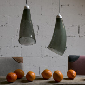 Lampa wisząca szklana HORN szara LGH0263 - 1 - gie el