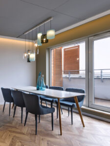 Lampa wisząca szklana NEO I szara LGH0423 - 3 - gie el