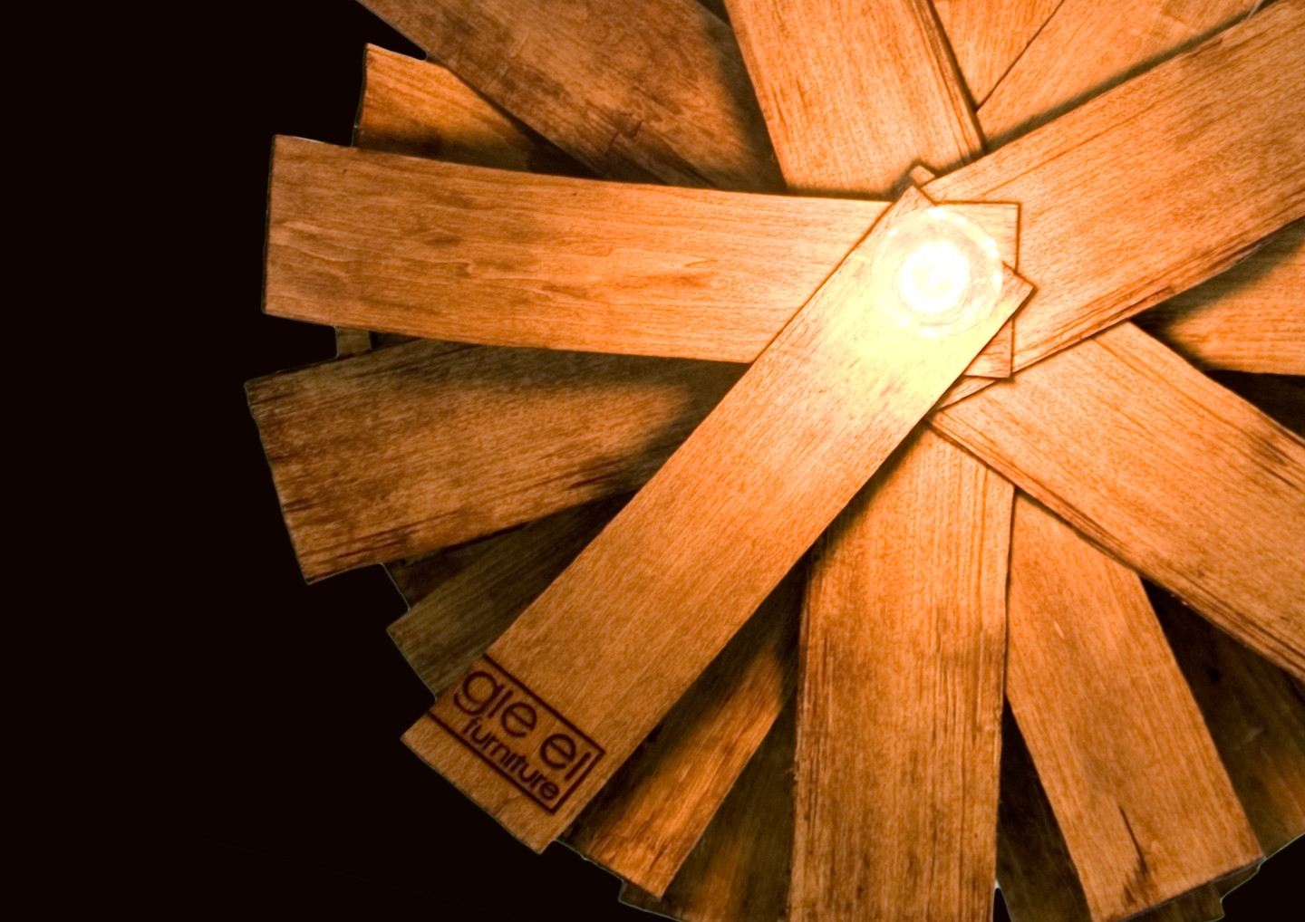 Lampa wisząca drewniana SHINGLE LGH0240 - 3 - gie el