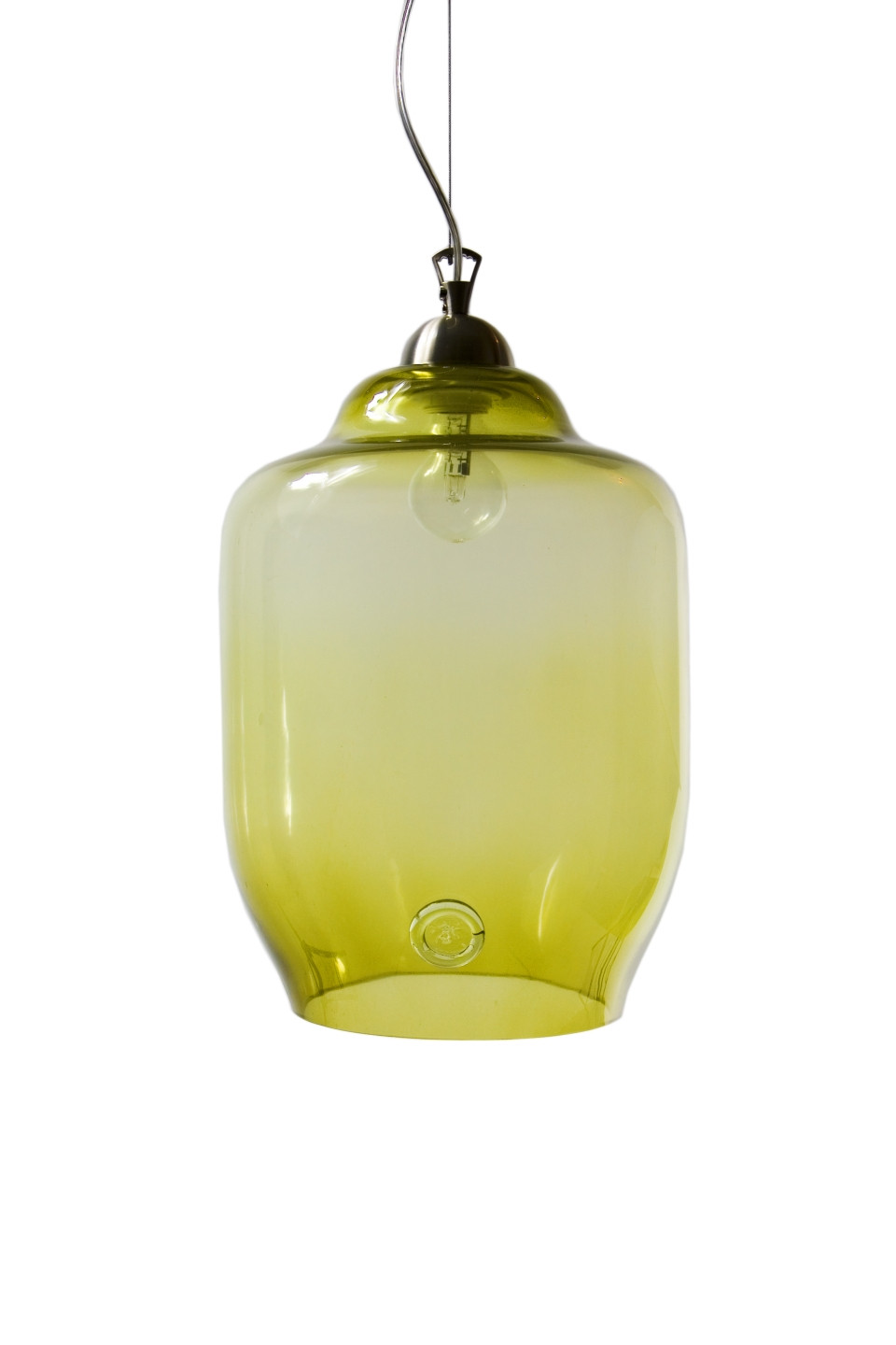 Lampa wisząca szklana BEE oliwkowa LGH0102 - 1 - gie el