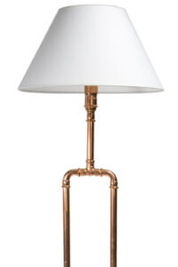 Miedziana lampa podłogowa z abażurem PORTAL II LGH0010 - 2 - gie el