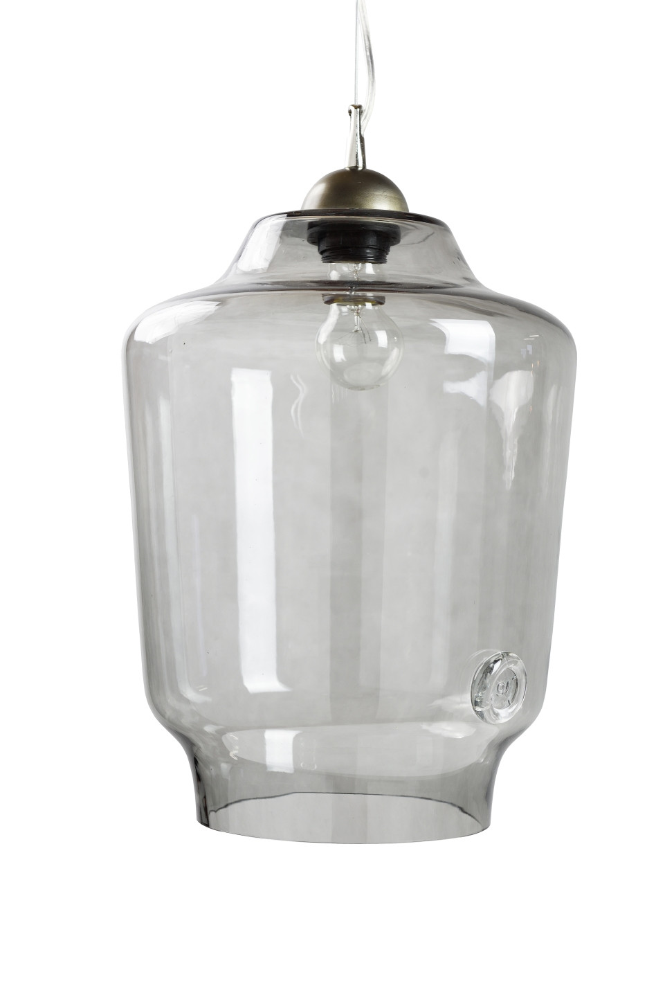 Lampa wisząca szklana BEE szara LGH0492 - 1 - gie el