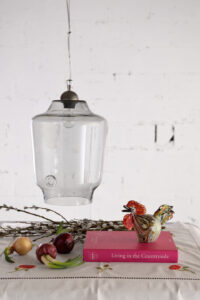 Lampa wisząca szklana BEE szara LGH0492 - 4 - gie el