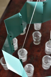 Lampa wisząca stalowa STAR big turkusowa LGH0543 - 3 - gie el