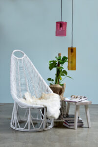 Lampa wisząca szklana NEO II różowa LGH0412 - 1 - gie el