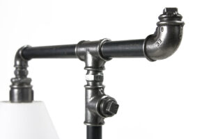 Lampa stołowa stalowa LANTERN czarna z abażurem LGH0080 - 1 - gie el