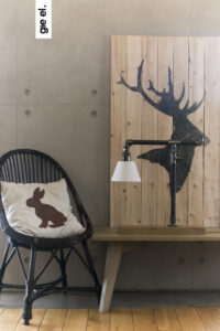 Lampa stołowa stalowa LANTERN czarna z abażurem LGH0080 - 5 - gie el