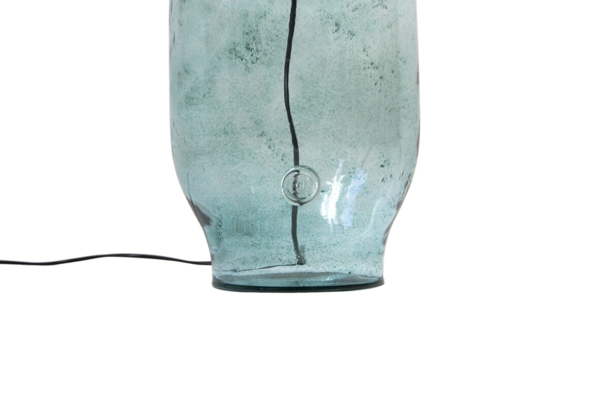 Lampa stołowa szklana turkusowa z abażurem BEE LGH0181 - 3 - gie el
