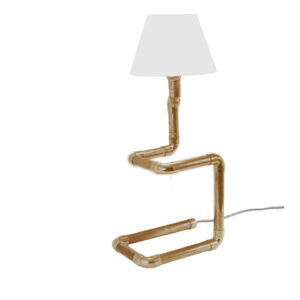 Lampa stołowa miedziana z rurek z abażurem SNAKE LGH0220 - 2 - gie el