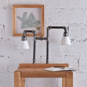 Lampa stołowa stalowa LANTERN czarna z abażurami LGH0090 - 7 - gie el