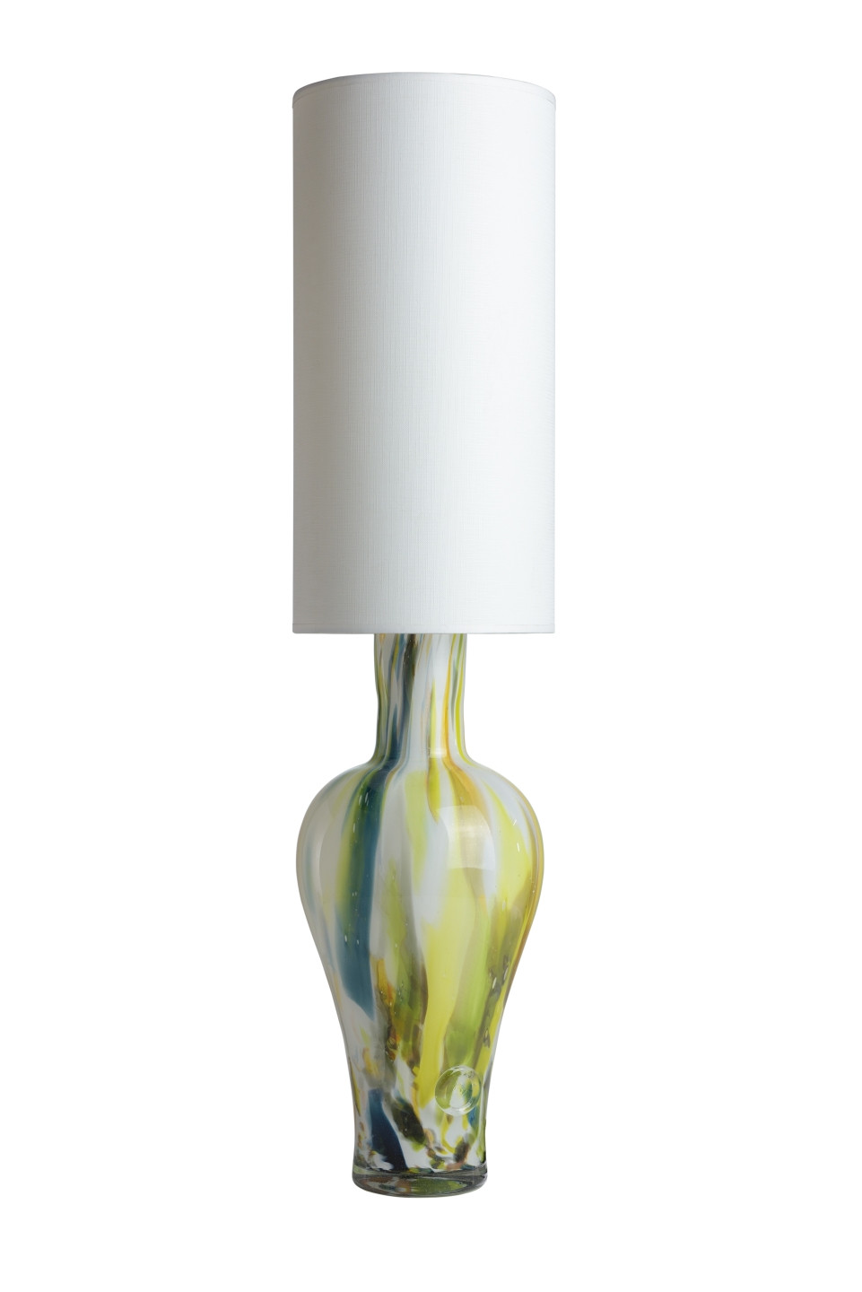 Lampa stołowa szklana z białym abażurem APOLLO LGH0591 - 1 - gie el