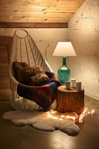 Lampa stołowa szklana turkusowa z abażurem RAFAELLO LGH0071 - 4 - gie el