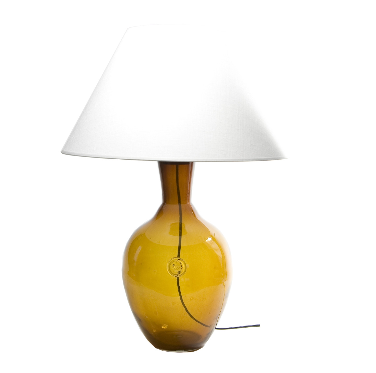 Lampa stołowa szklana miodowa z abażurem RAFAELLO LGH0070 - gie el
