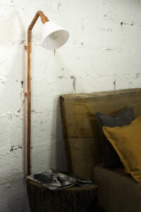 Lampa ścienna miedziana z rurek WAND z abażurem LGH0273 - 2 - gie el