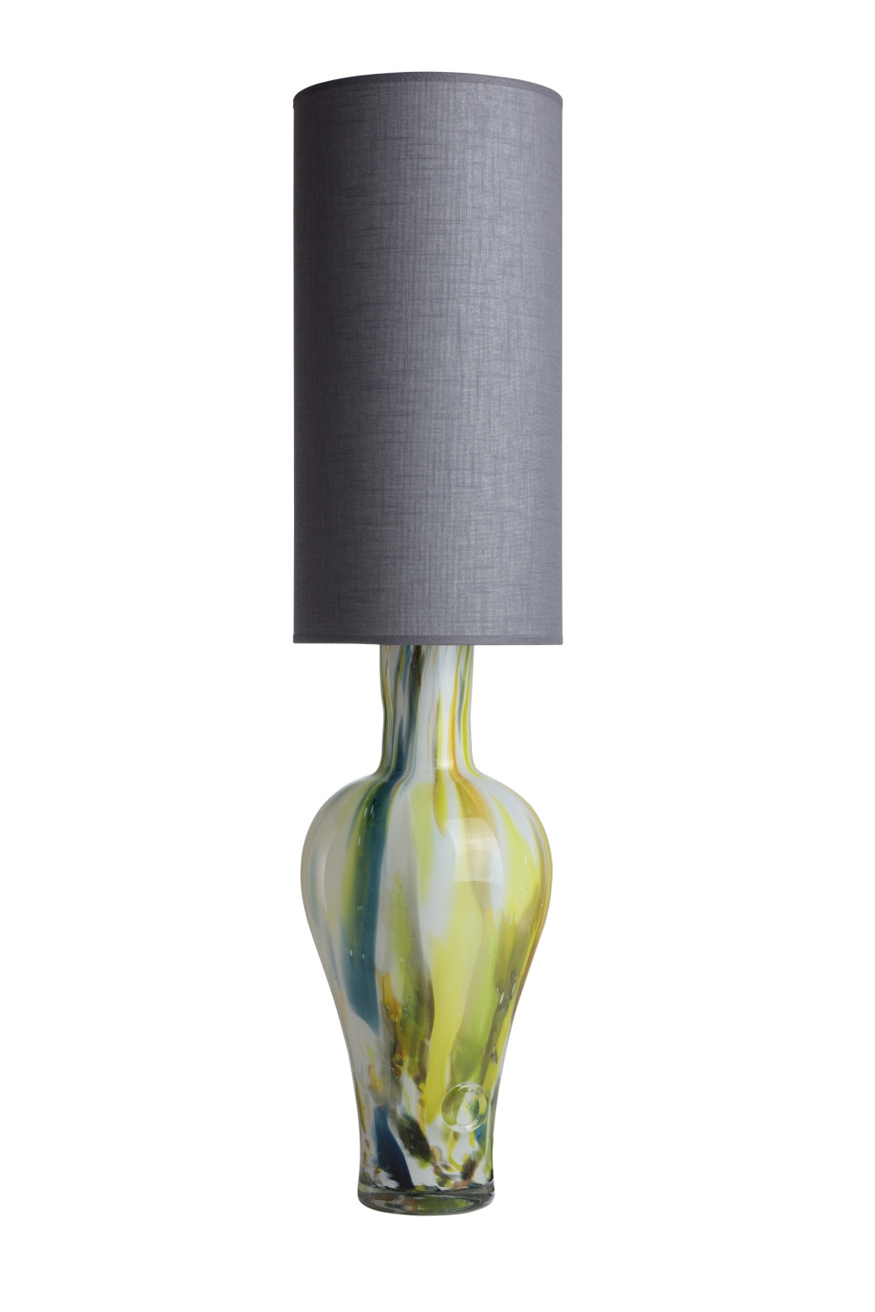 Lampa stołowa szklana z szarym abażurem APOLLO LGH0590 - 1 - gie el