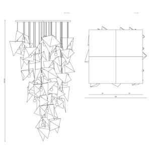 Żyrandol BIRD 40 rdzawy LGH0800 - 2 - gie el