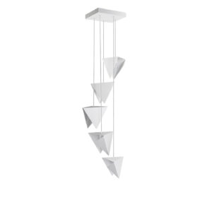 Żyrandol SPIRAL 5 biały LGH0790 - gie el