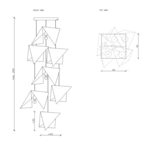 Żyrandol BIRD 7 czarny LGH0731 - 1 - gie el