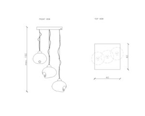 Żyrandol MEDUSE 3 deep ocean LGH0700 - 7 - gie el