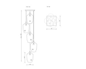 Żyrandol BEE 5 LGH0681 - 1 - gie el