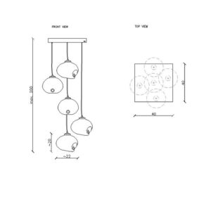 Żyrandol MEDUSE 5 deep ocean LGH0701 - 7 - gie el
