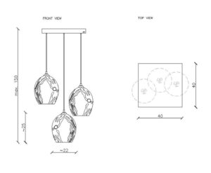Żyrandol SPACE 3 LGH0719 - 1 - gie el