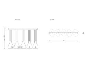Żyrandol DROP 5 LGH0691 - 2 - gie el