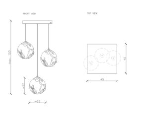 Żyrandol GALAXY 3 LGH0710 - 7 - gie el