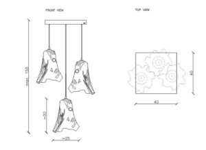 Żyrandol LAVA 3 LGH0713 - 2 - gie el