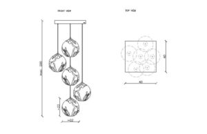 Żyrandol GALAXY 5 LGH0711 - 2 - gie el