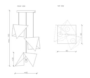 Żyrandol BIRD 3 biały LGH0740 - 3 - gie el