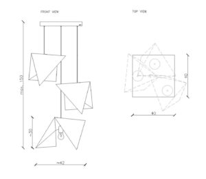 Żyrandol BIRD 3 czarny LGH0730 - 8 - gie el